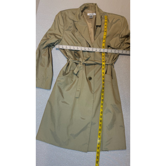 ALFANI Trench Coat Silky Tan Lined Polyester/Nylon - Size XL - Picture 6 of 8